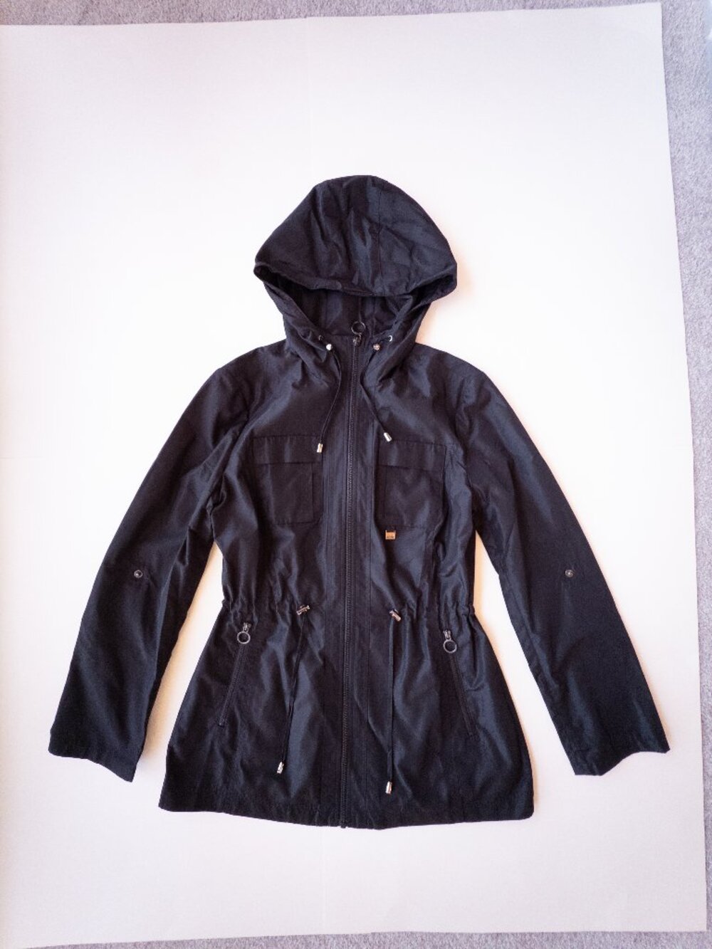 MICHAEL MICHAEL KORS Cinch Waist Jacket Women's Size X-Small Black